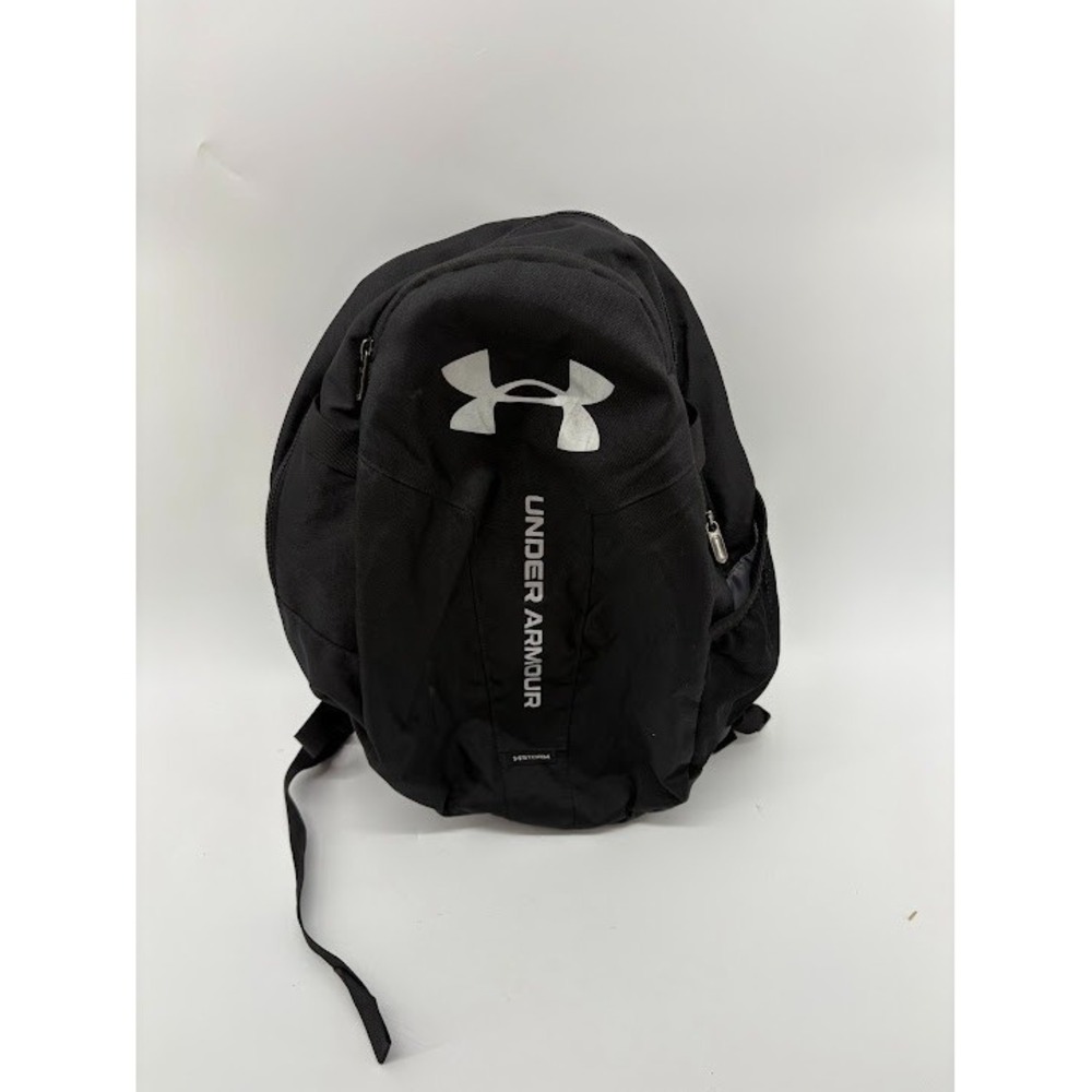 Under Armour UA Hustle 5.0 Backpack Black / Silver School Sports Bag 29L‎